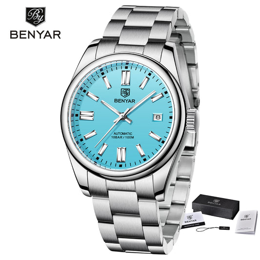 Benyar Automatic 100 ATM Gray-Blue